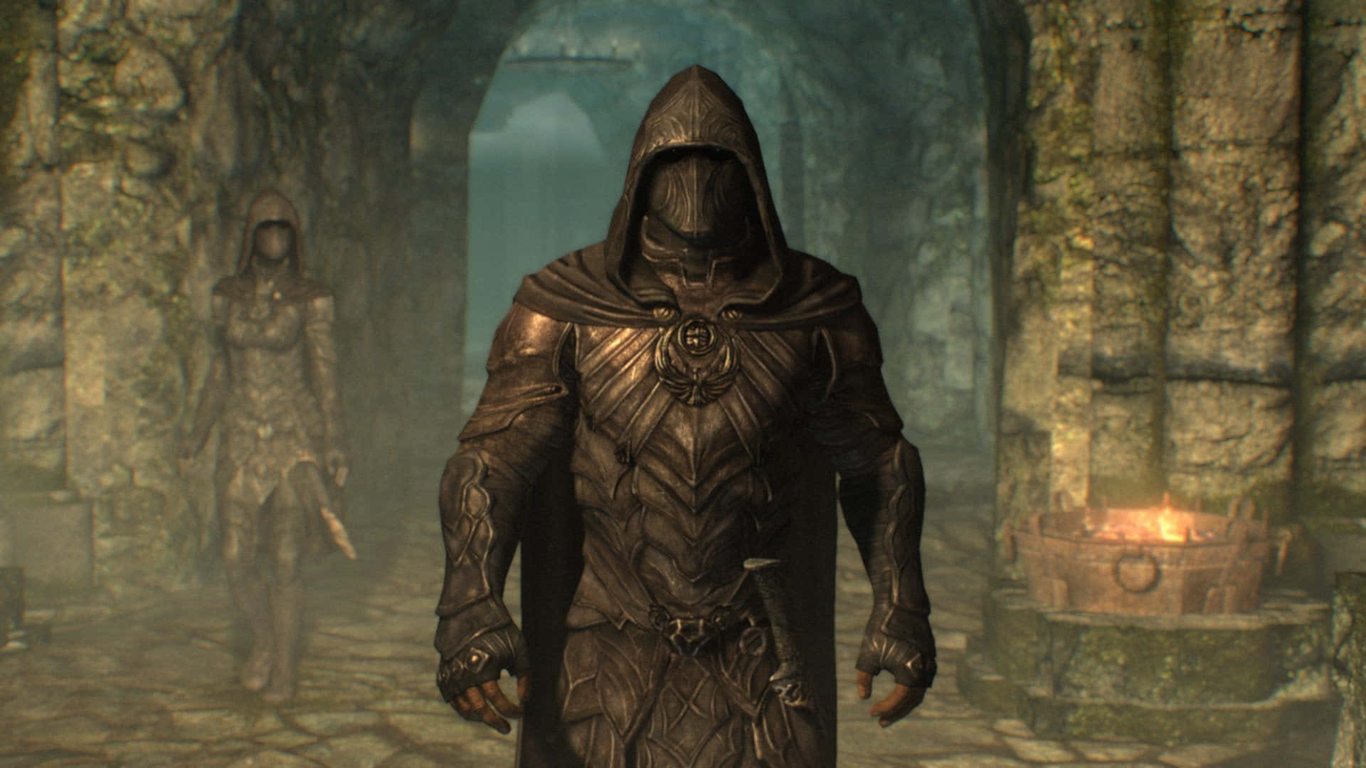Brynjolf in the Thieves' Guild of Skyrim Wallpaper