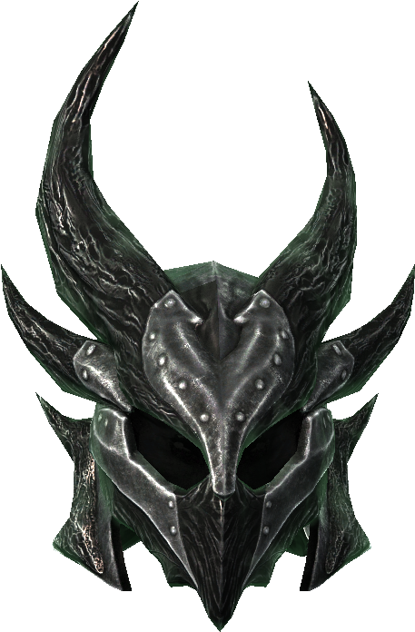 Skyrim Daedric Helmet Graphic PNG