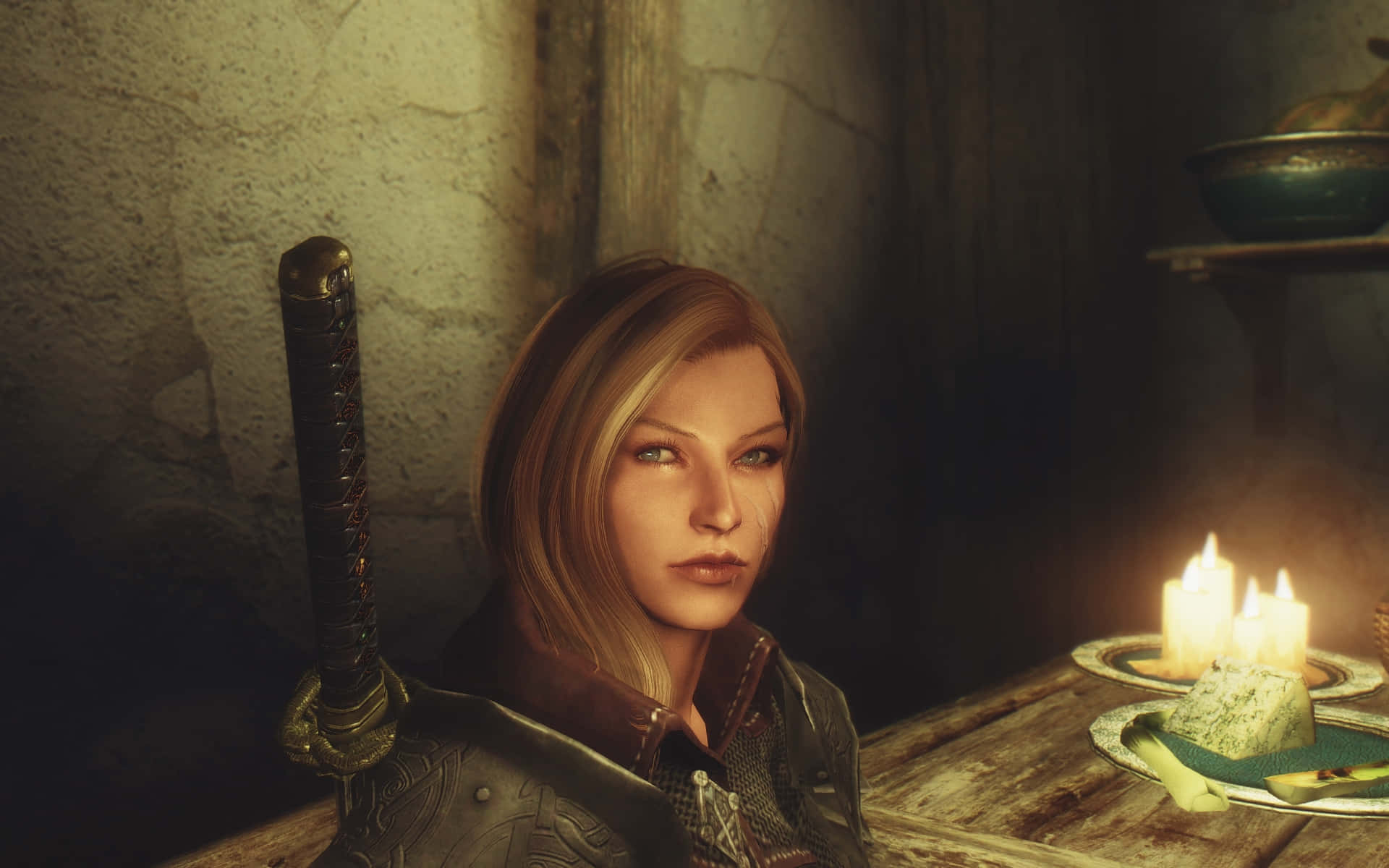 Caption: Delphine, the Blade's Agent in Skyrim Wallpaper