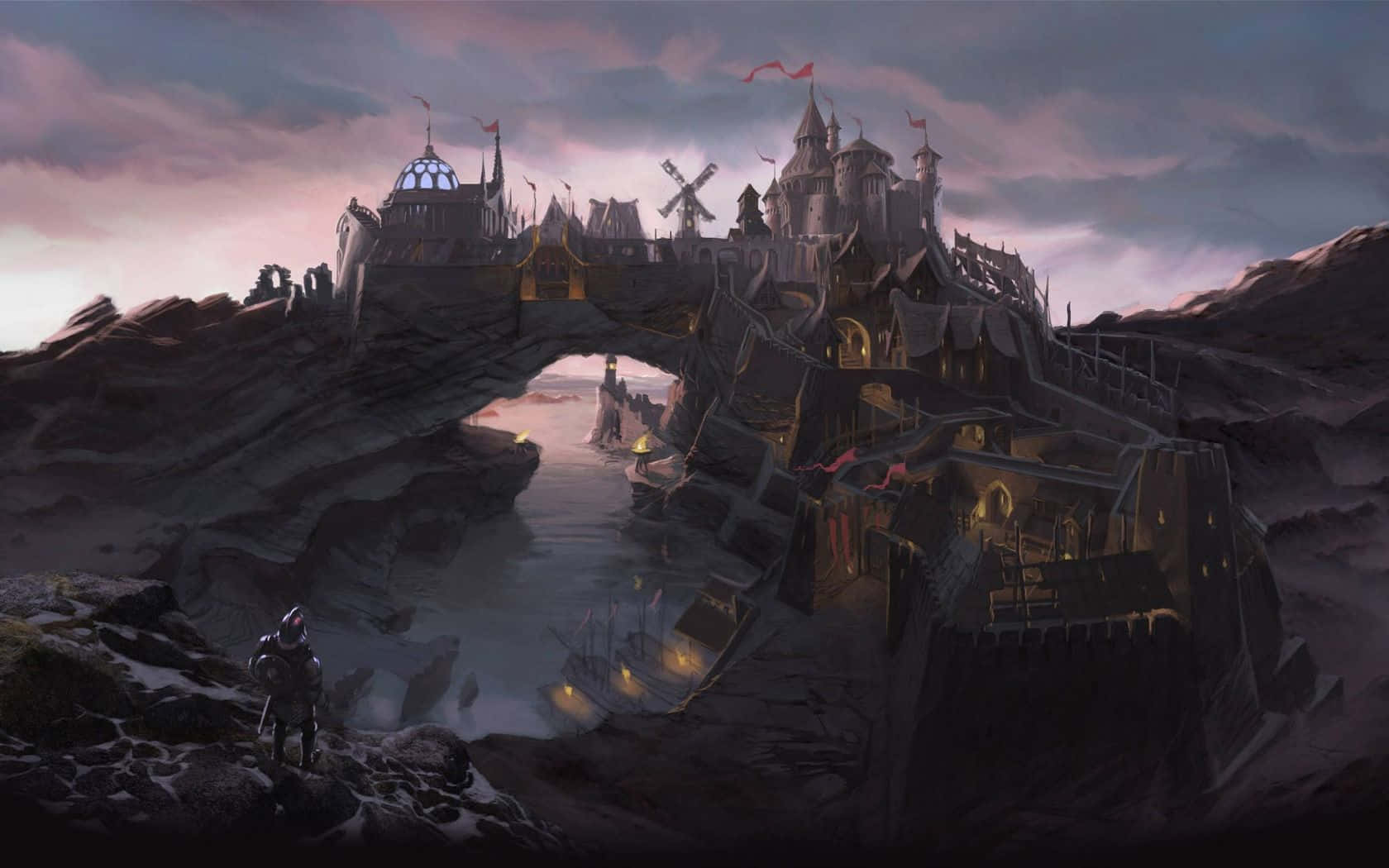 Epic fantasy adventure awaits in The Elder Scrolls V: Skyrim Wallpaper