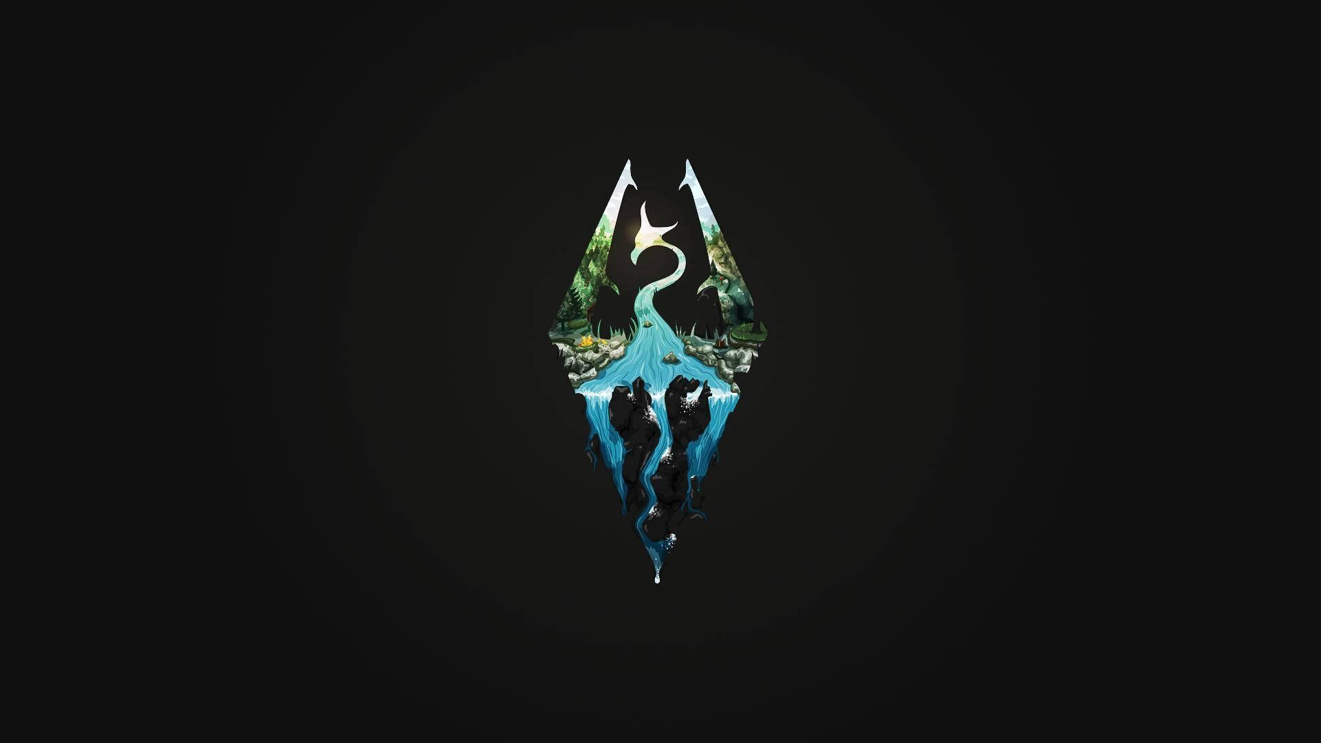 Skyrim Logo Gaming Profile Wallpaper
