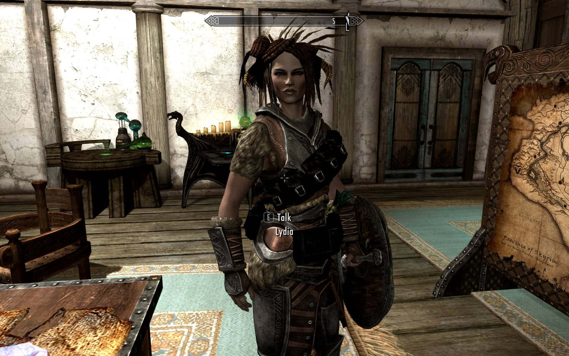Lydia, the Loyal Companion in Skyrim Wallpaper