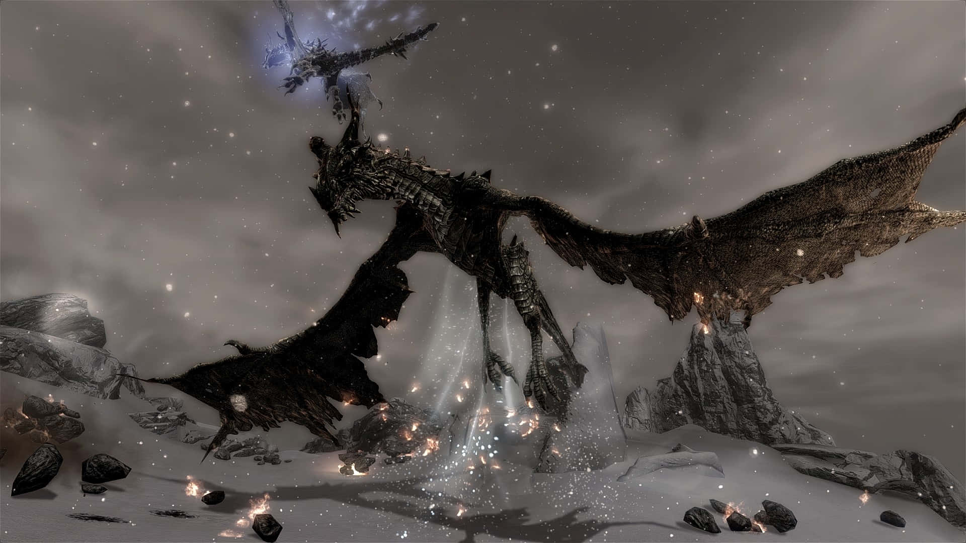 Paarthurnax, the Wise Dragon of Skyrim Wallpaper