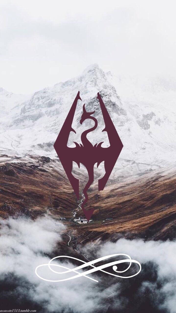 Enjoy gaming on the go with the Skyrim Phone Wallpaper