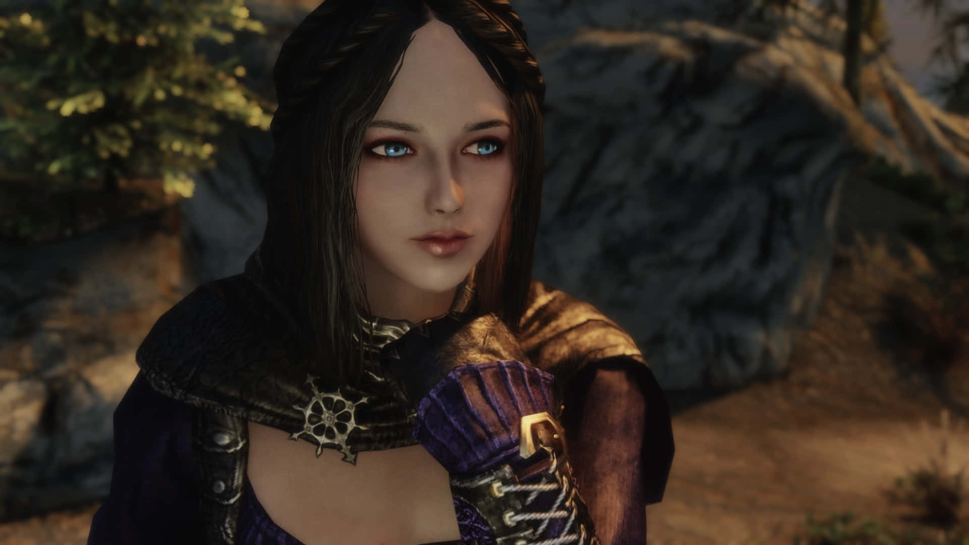 Serana, the Vampire Follower in Skyrim Wallpaper