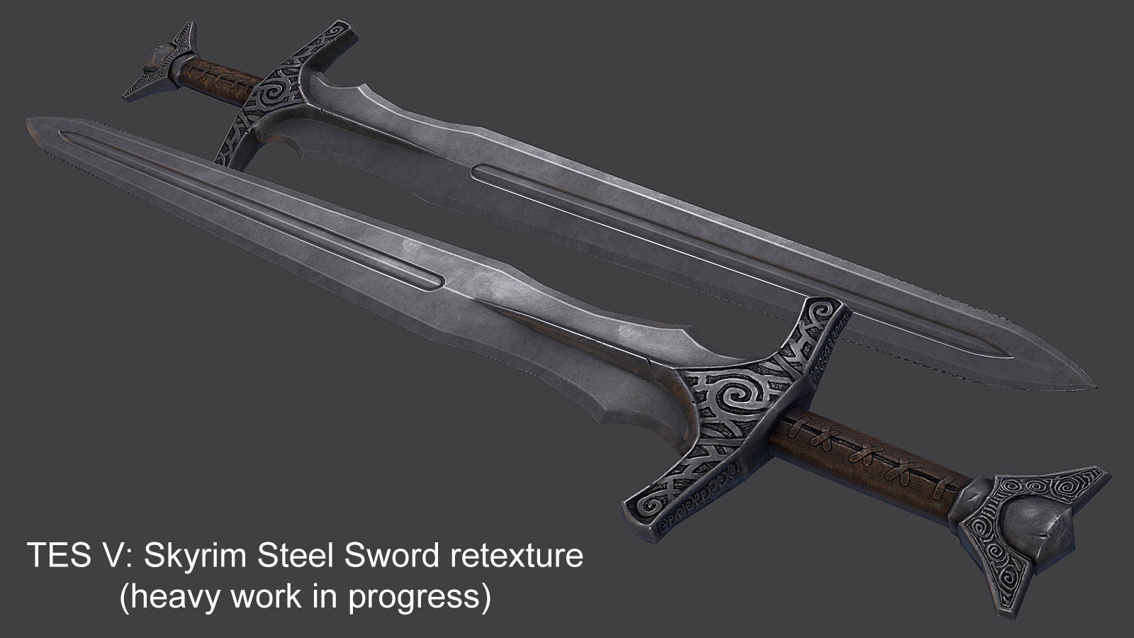 Skyrim Steel Sword Graphics Wallpaper