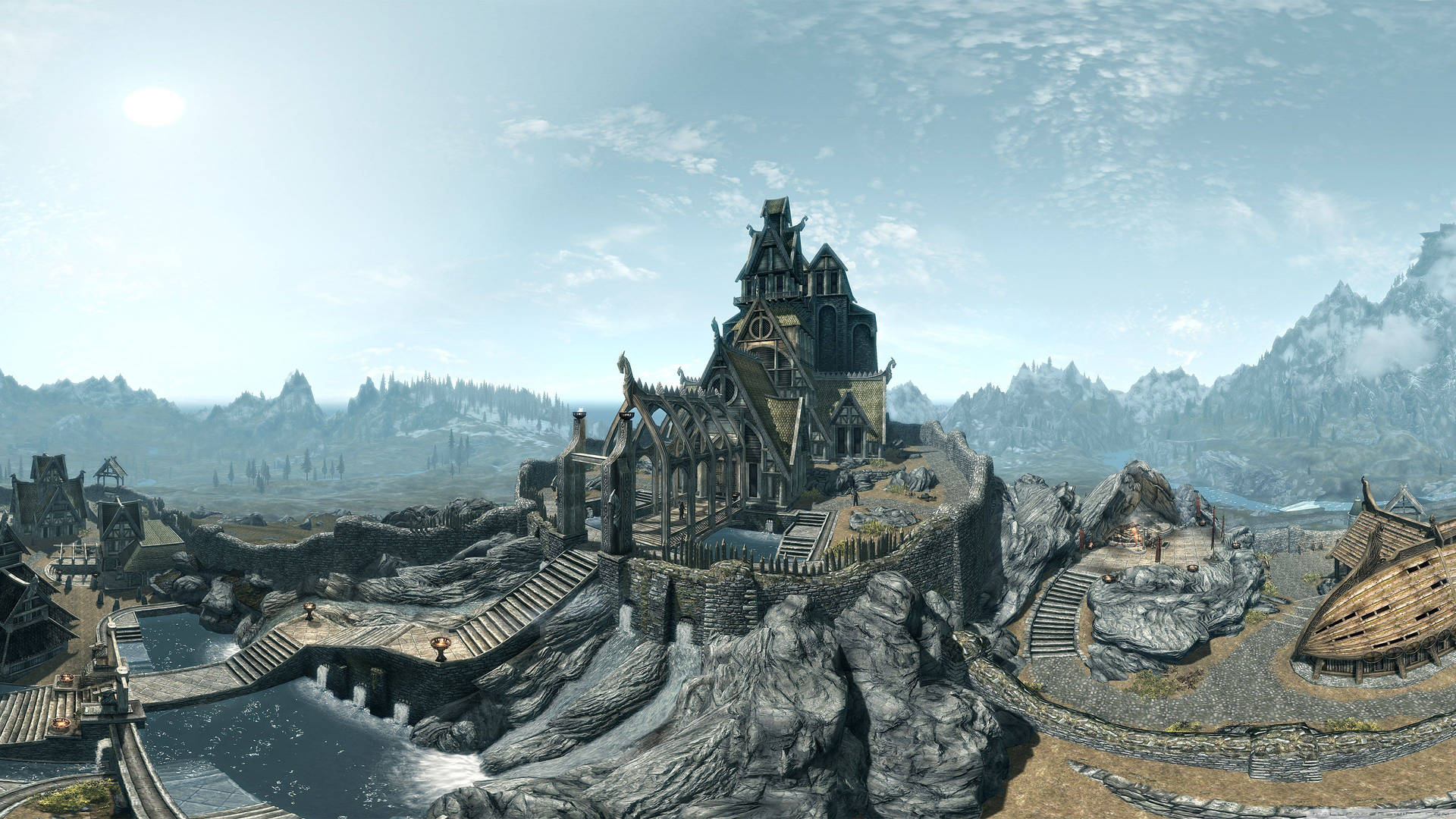 Immerse yourself in the enormous fantasy world of Skyrim Ultra HD Wallpaper