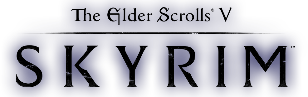 Skyrim Video Game Logo PNG