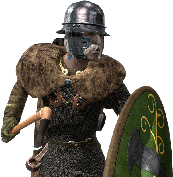 Skyrim Warriorwith Helmetand Shield PNG