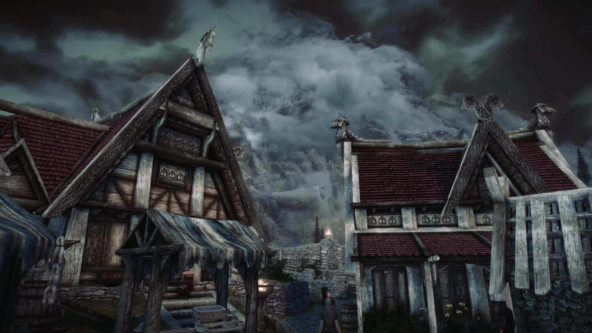 Breathtaking View of Whiterun in Skyrim Wallpaper