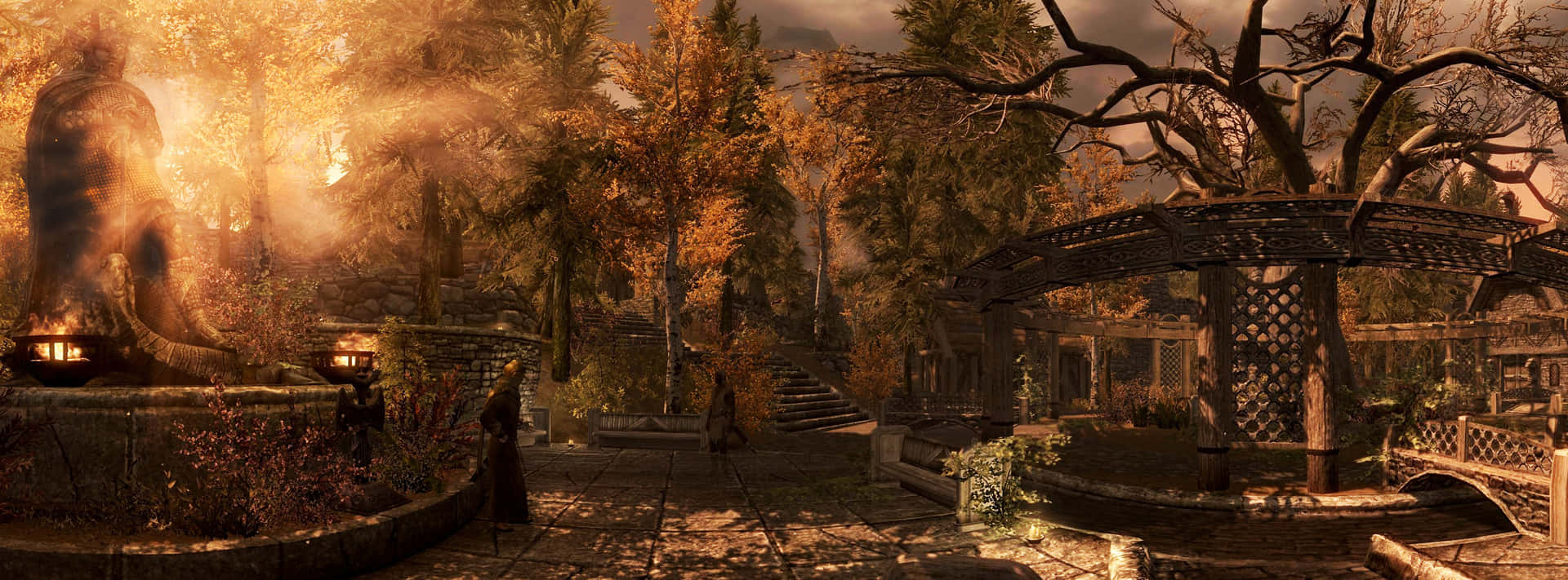 Majestic View of Whiterun in Skyrim Wallpaper