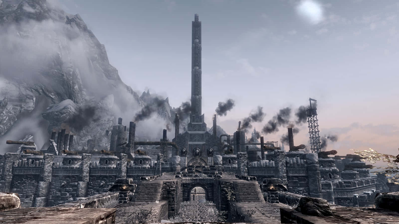 Unavista Impresionante De Windhelm En Skyrim Fondo de pantalla