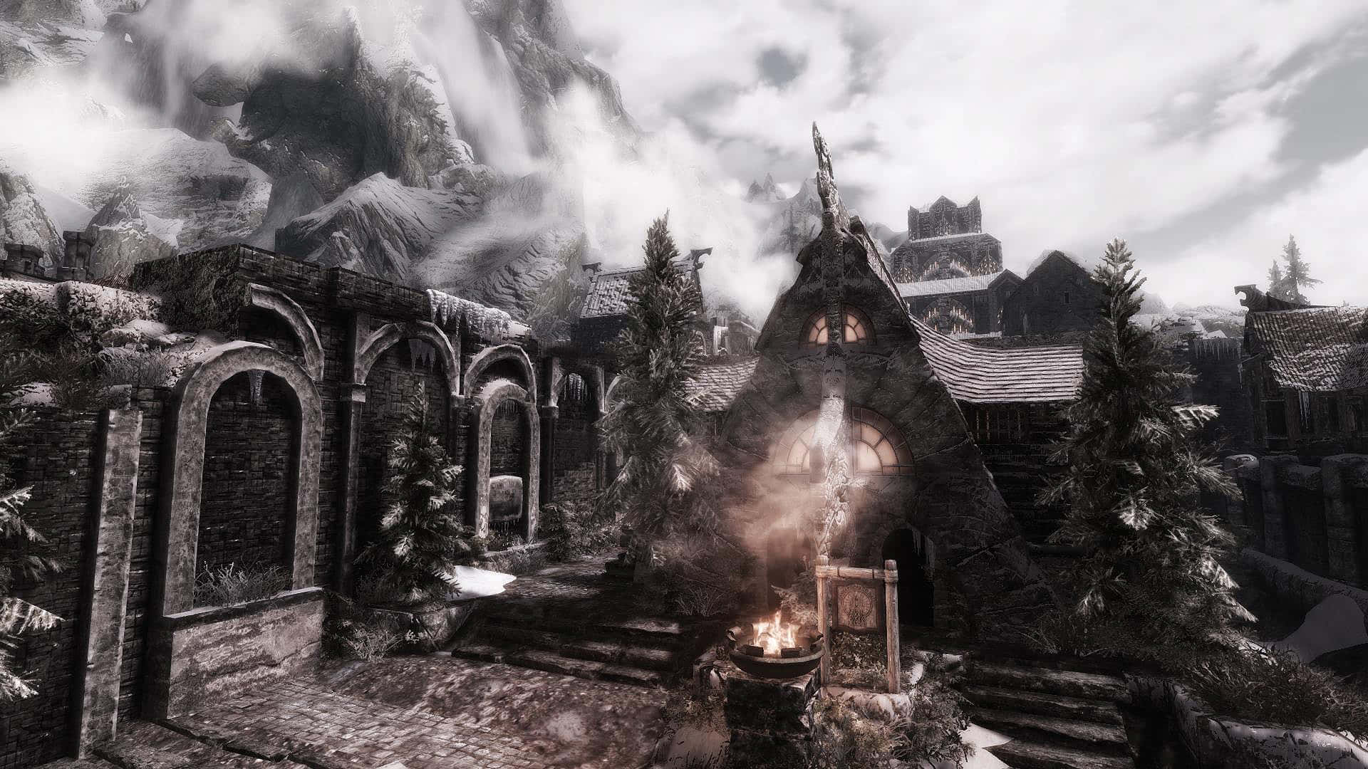 Majestuosowindhelm De Skyrim Fondo de pantalla