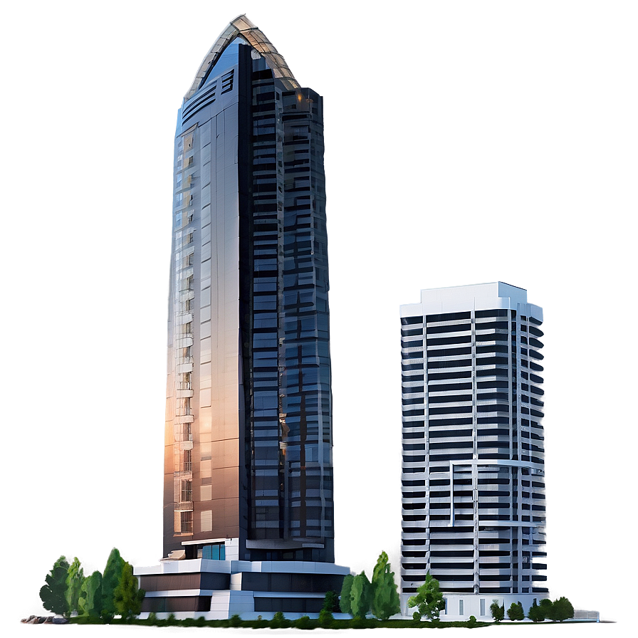 Skyscraper At Dawn Png 05212024 PNG