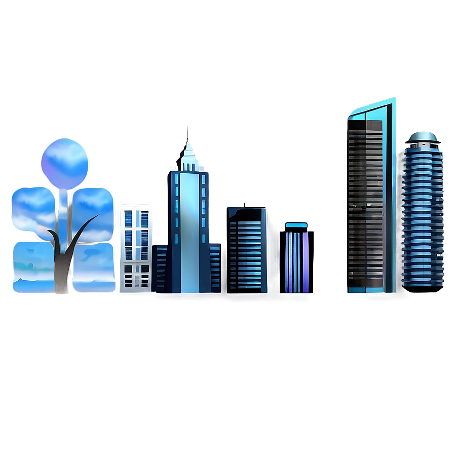 Skyscraper In Clouds Png 48 PNG