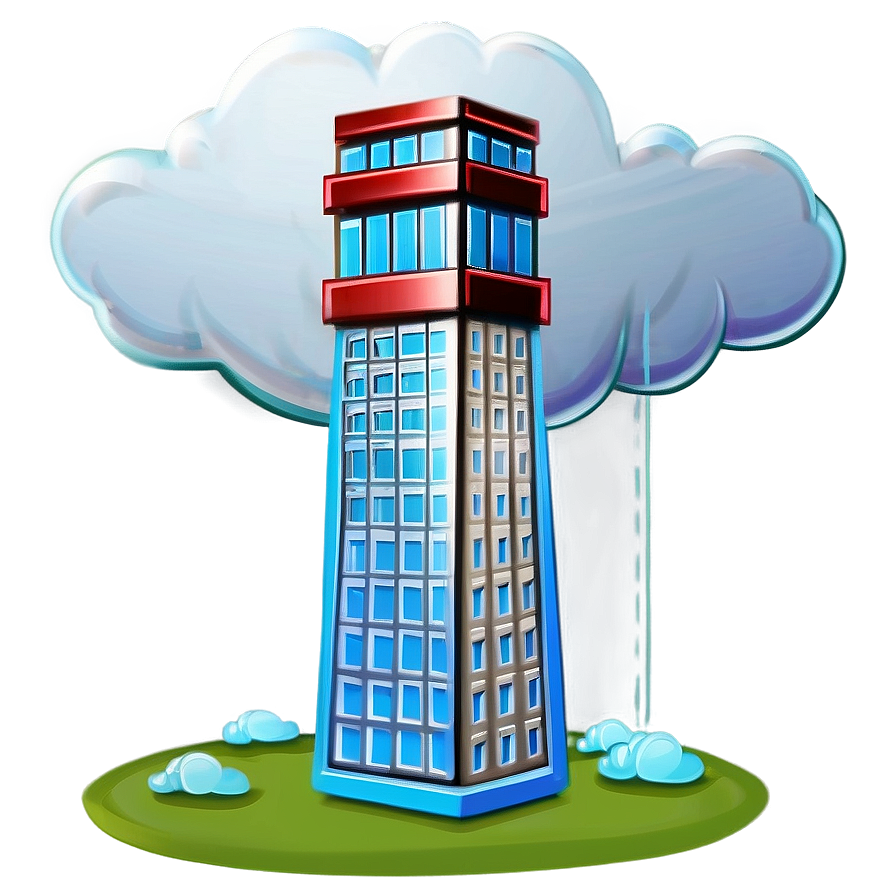 Skyscraper In Clouds Png Jnt PNG