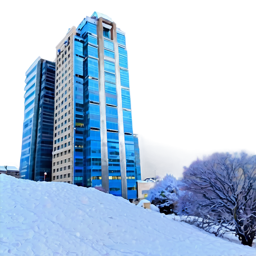Skyscraper In Winter Png 05212024 PNG