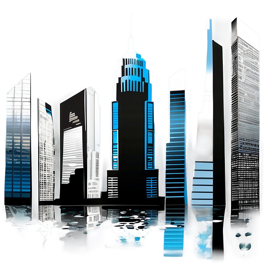 Skyscraper Silhouette Graphic Png 06202024 PNG