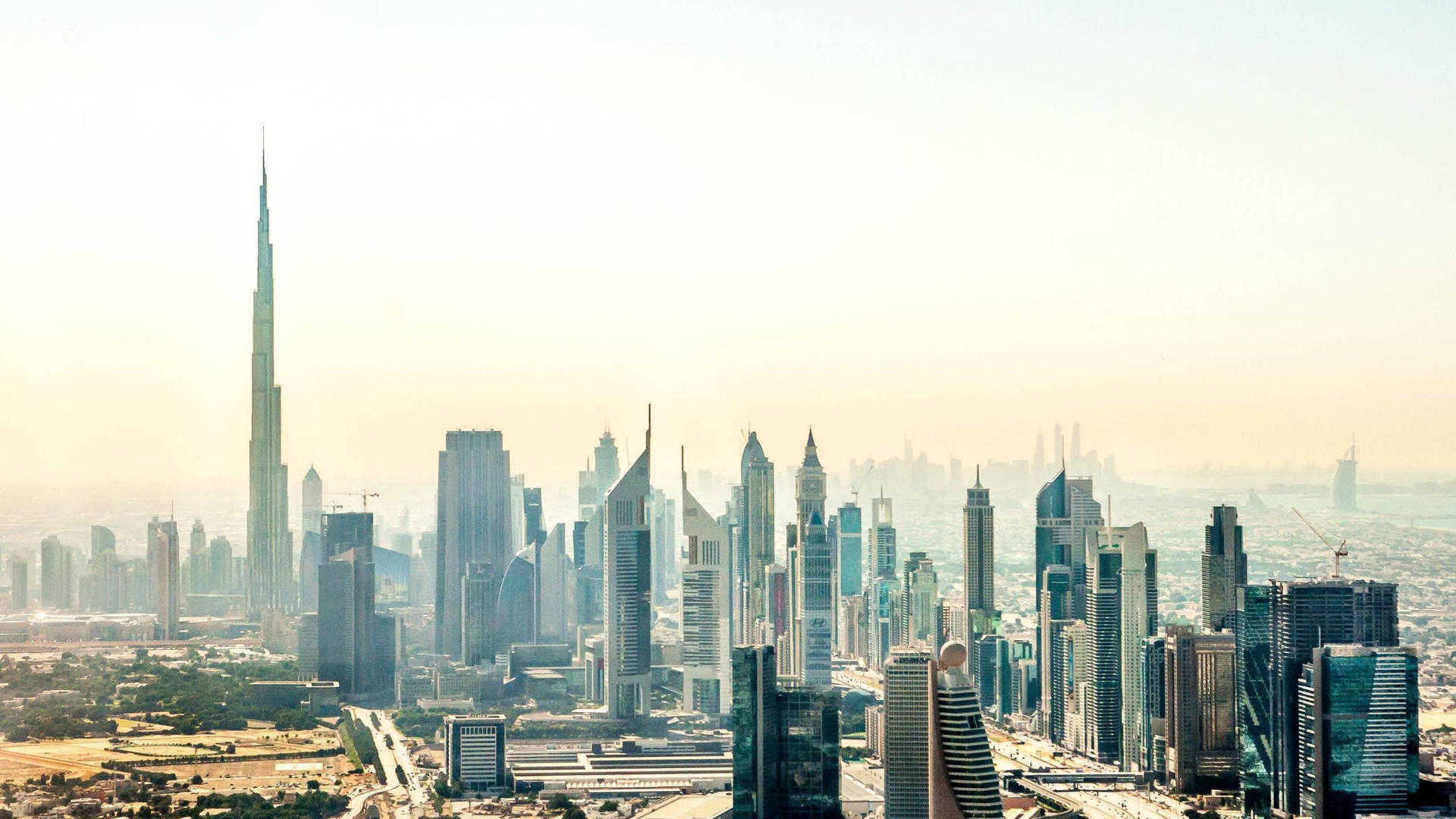Vistade Arranha-céus De Dubai Em 4k. Papel de Parede