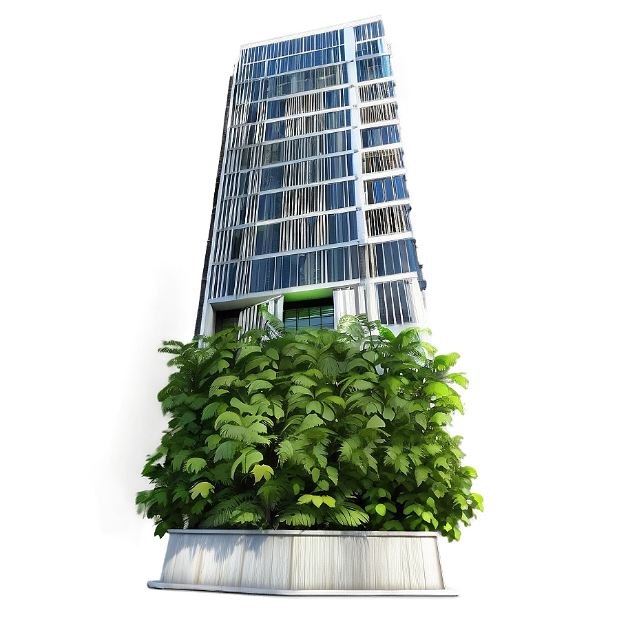 Skyscraper With Greenery Png Jlk PNG
