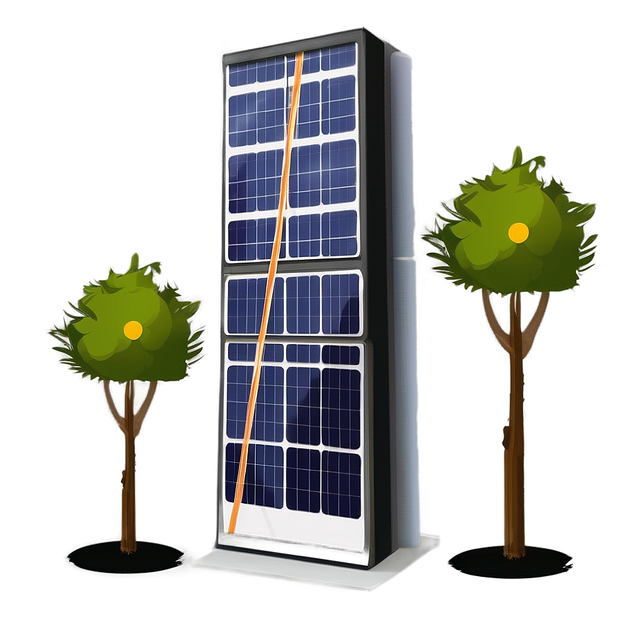 Skyscraper With Solar Panels Png 7 PNG