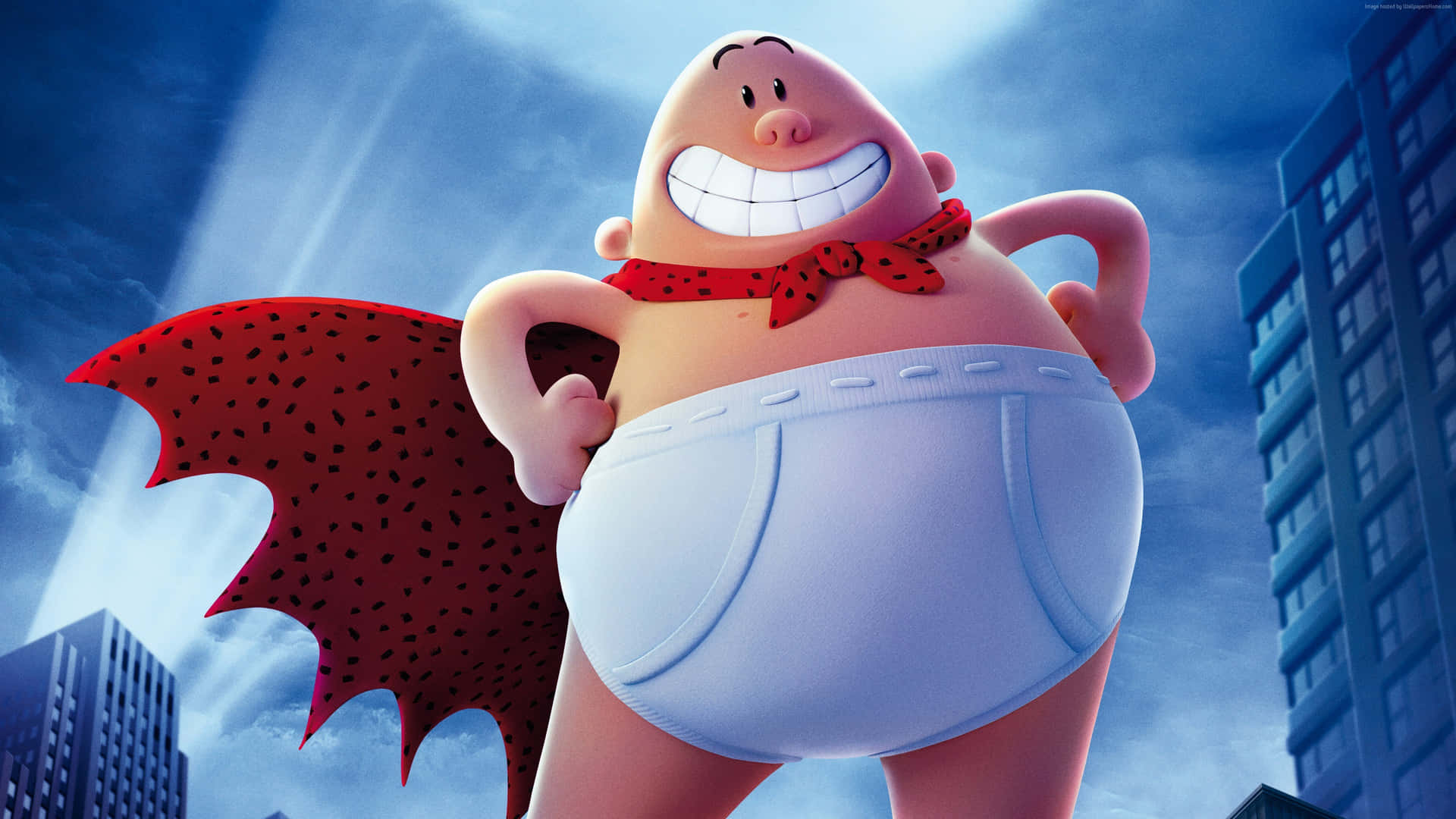 Skyscrapers Behind Captain Underpants: The First Epic Movie Wallpaper