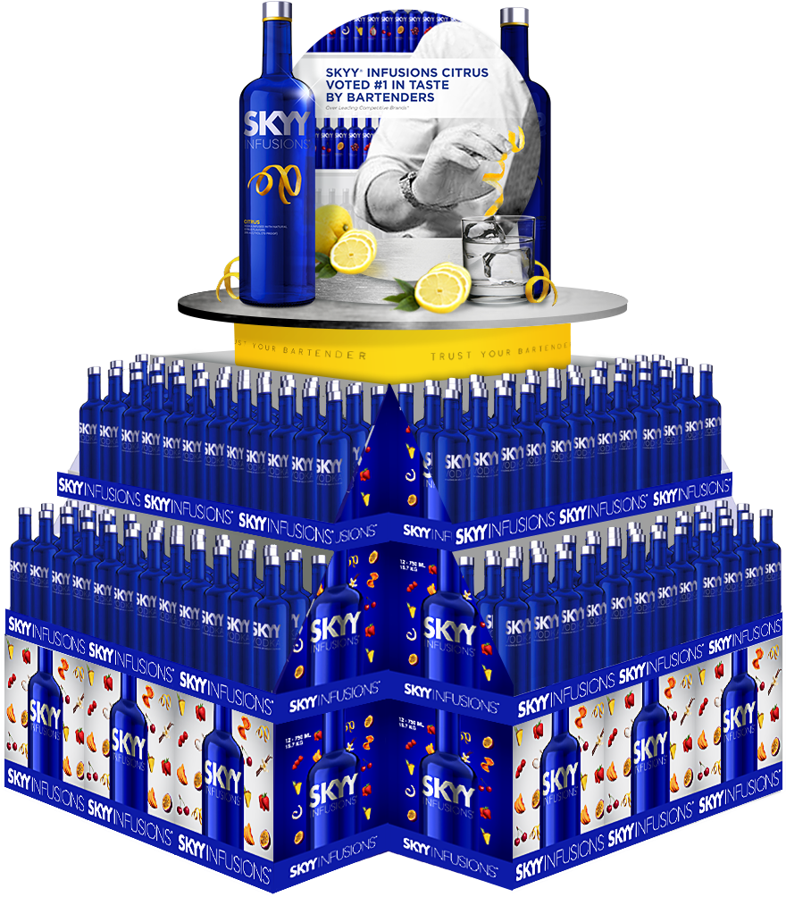 Skyy Infusions Citrus Vodka Display PNG