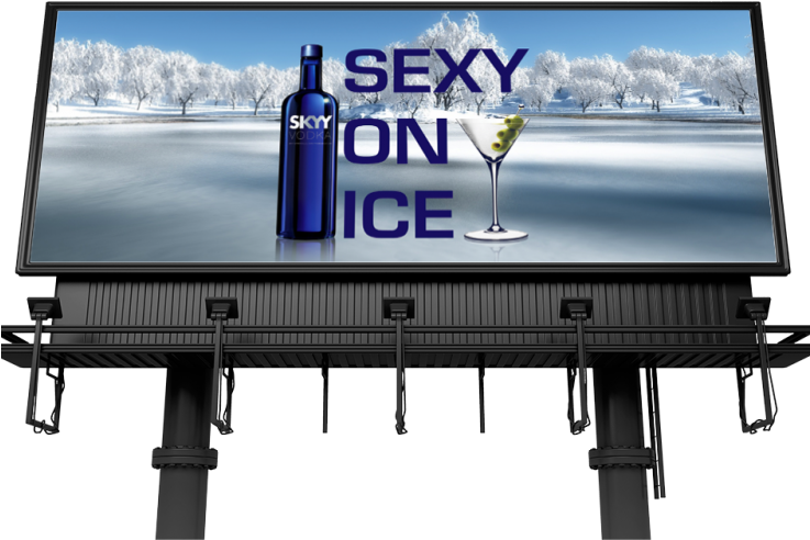 Skyy Vodka Billboard Advert Winter Theme PNG