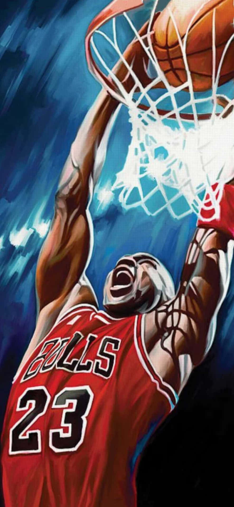 Slam Dunk Illustration Basketball Player Wallpaper