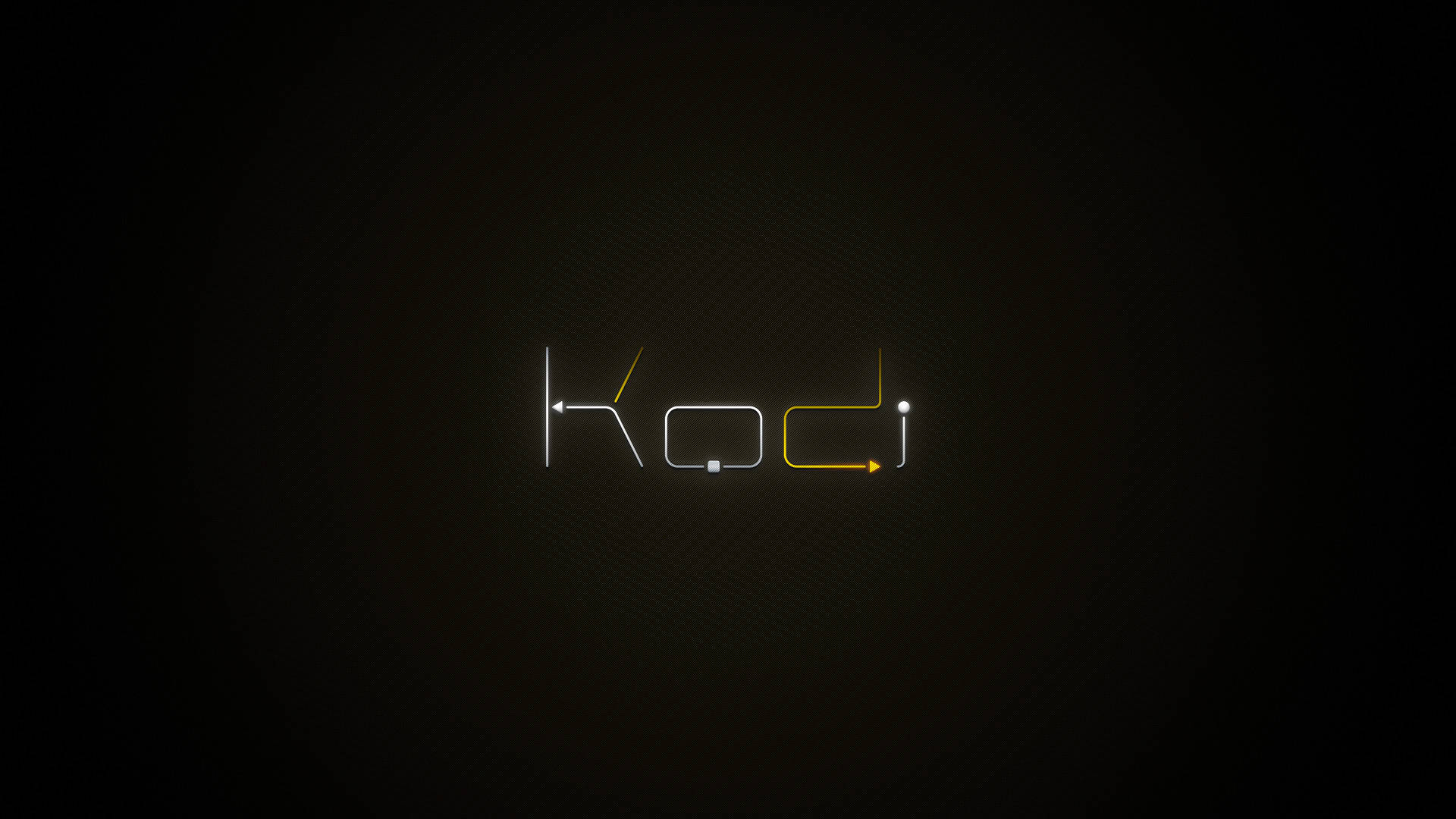 Slankt Kodi-logo Med Sort Baggrund Wallpaper