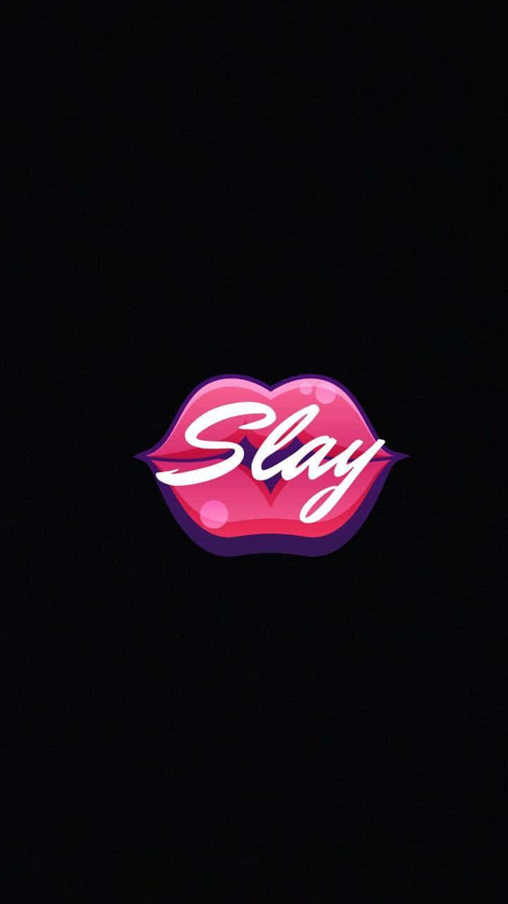 Slay Lips Graphic Wallpaper