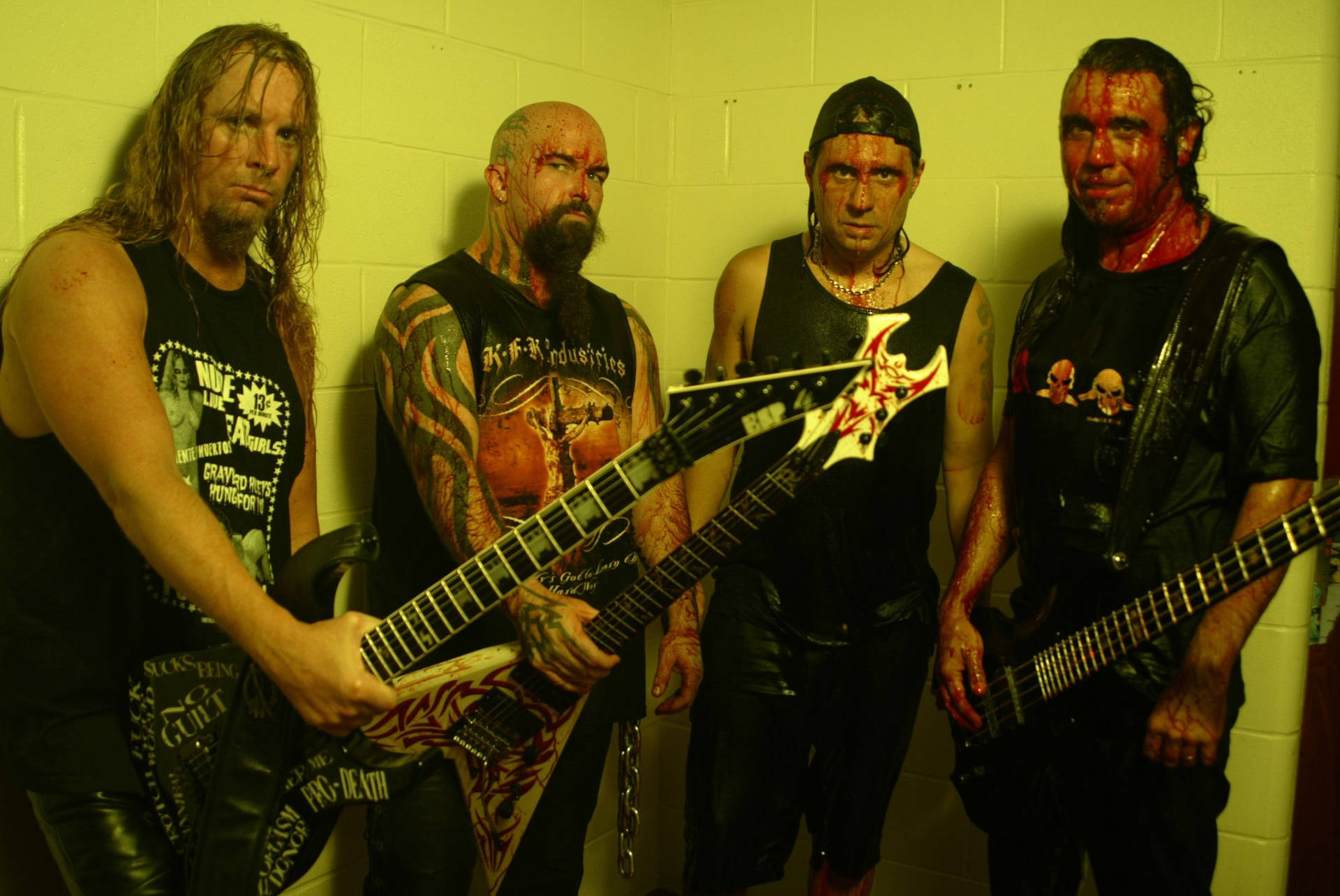 Slayer Band In Blood Background