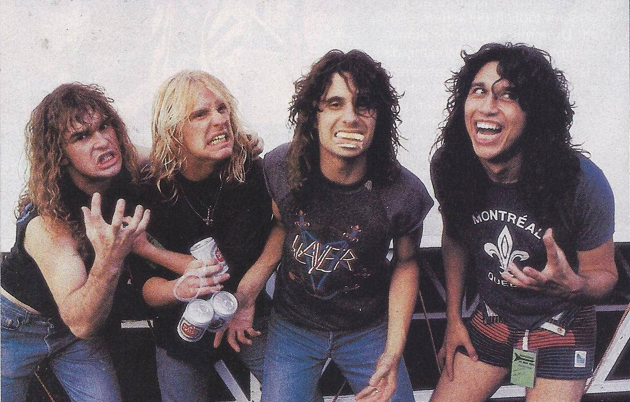 Slayer Band Members Goofy Smiles Background