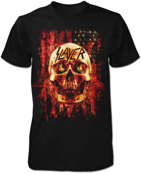 Slayer Band Skull Graphic T Shirt PNG