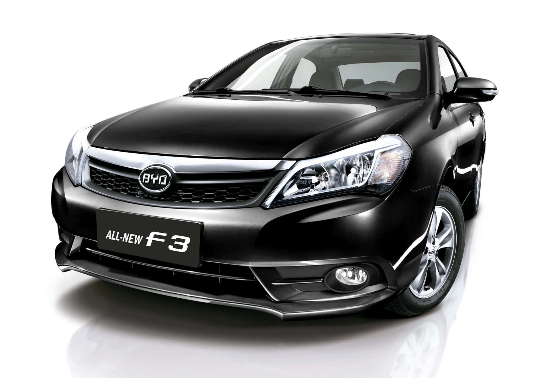 Byd F3 Sedan Yang Rampung Dan Modern Diparkir Di Jalan Wallpaper