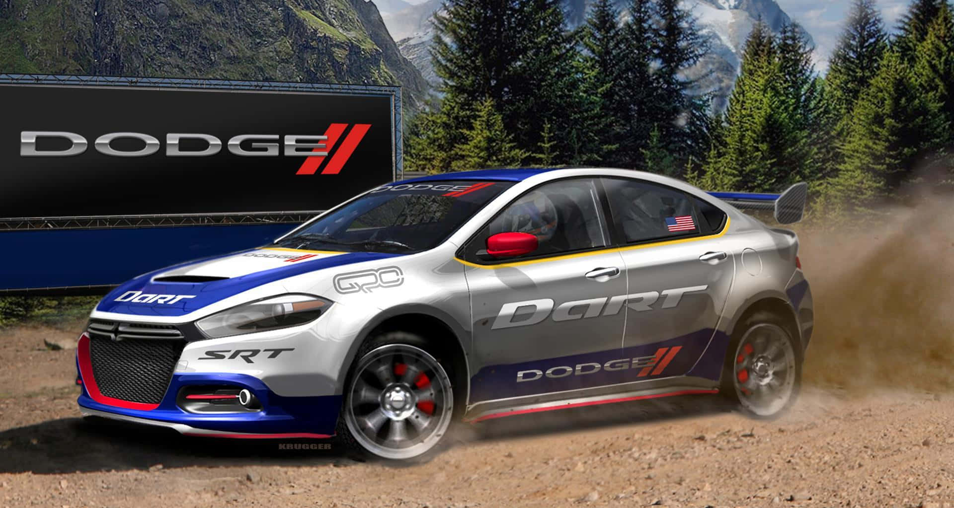 Sleek And Powerful Dodge Dart In Action Wallpaper