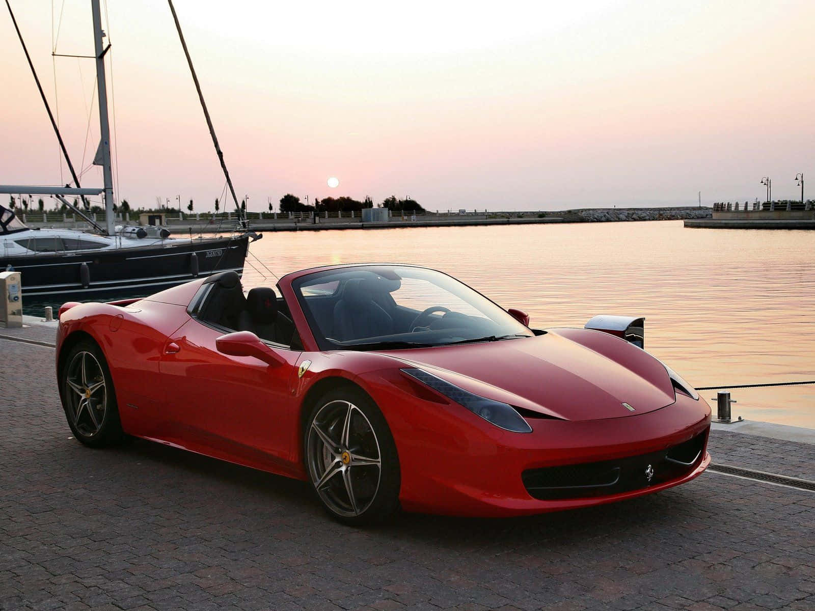 Sleek And Stunning Ferrari 458 Spider In Action Wallpaper