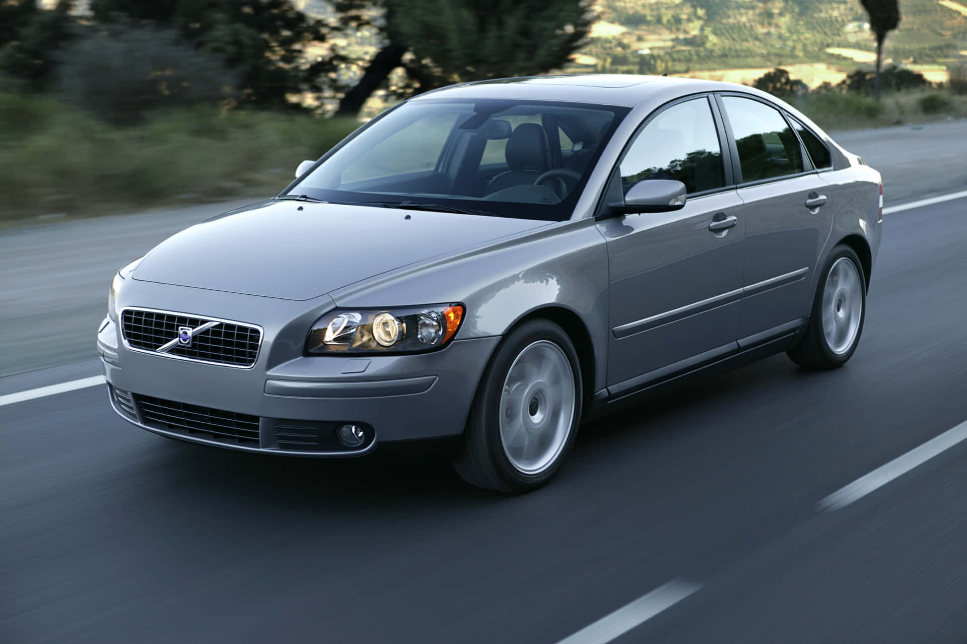 Sleek And Stylish Volvo S40 In Action Wallpaper