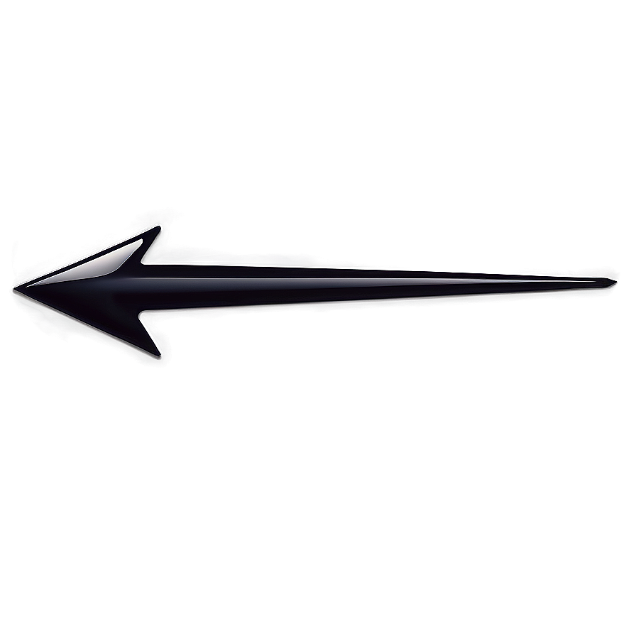 Sleek Black Arrow Design Png 05252024 PNG