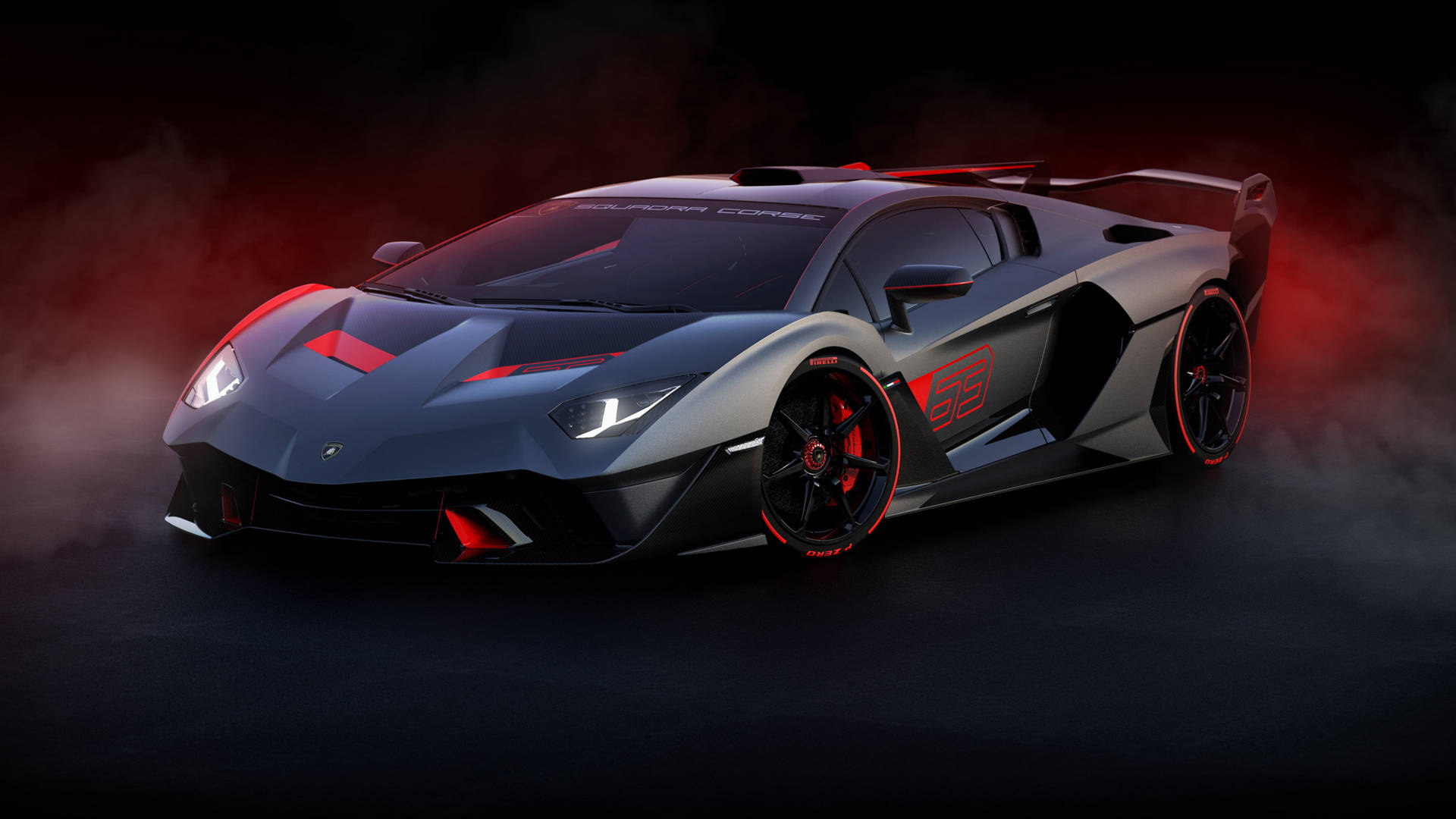 Sleek Black Lamborghini Car