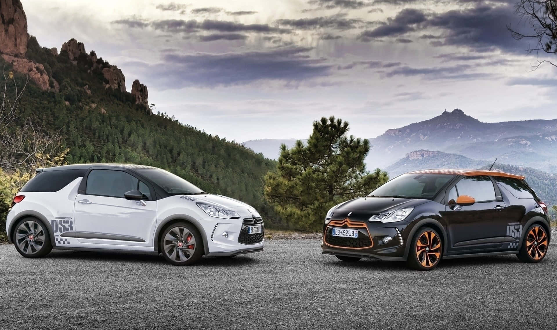 Sleek Citroen Ds3 Hatchback On The Open Road Wallpaper