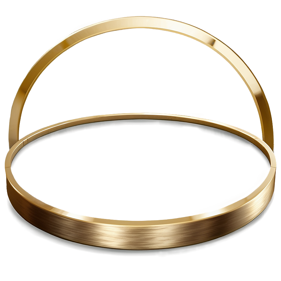Sleek Gold Circle Frame Png Pkl PNG