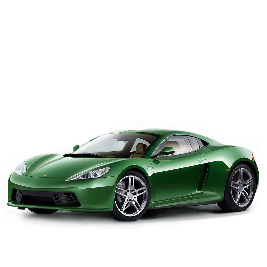 Sleek Green Sports Car Png 05062024 PNG