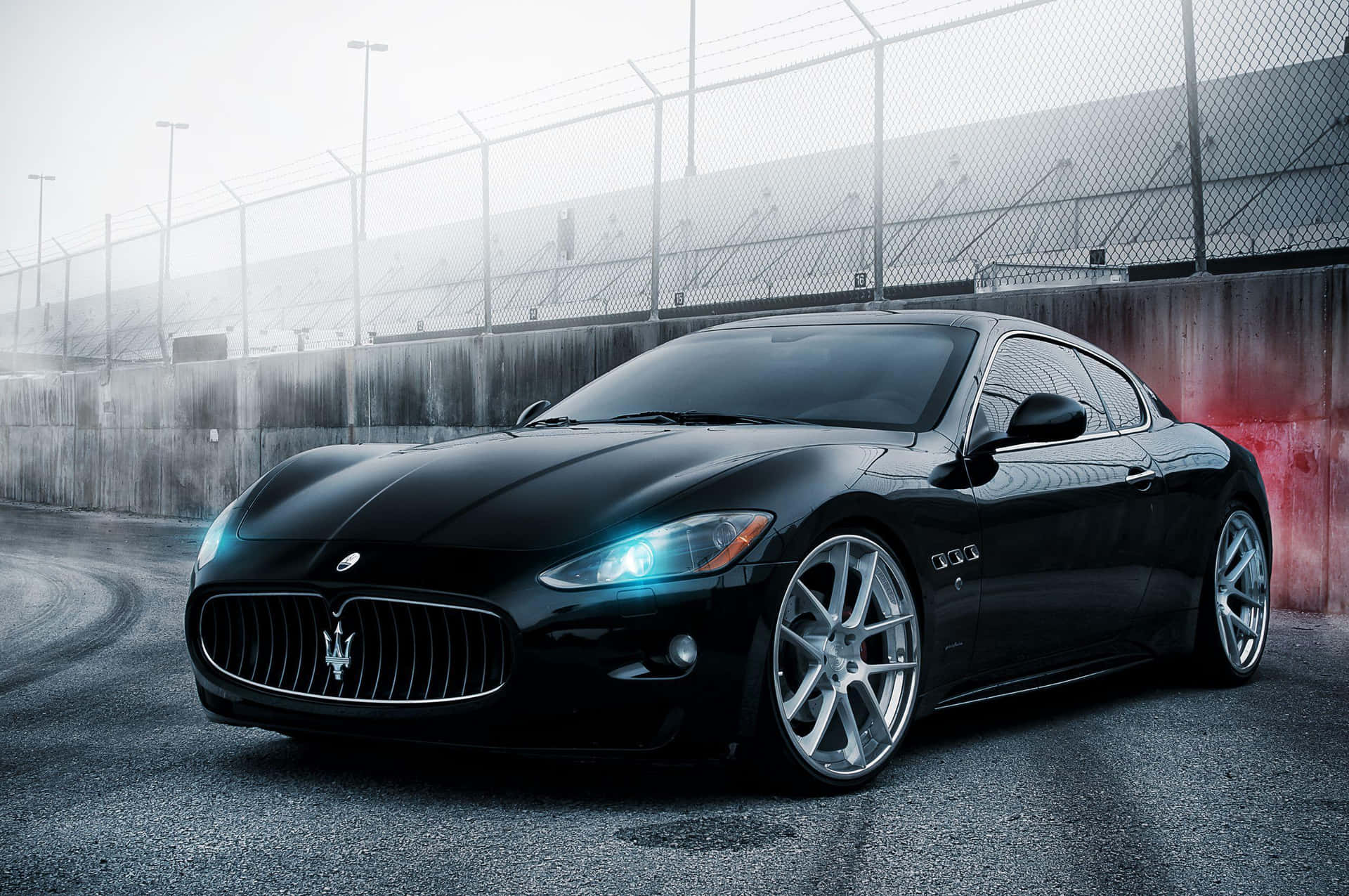 Sleek Maserati Granturismo In Action On The Open Road. Wallpaper