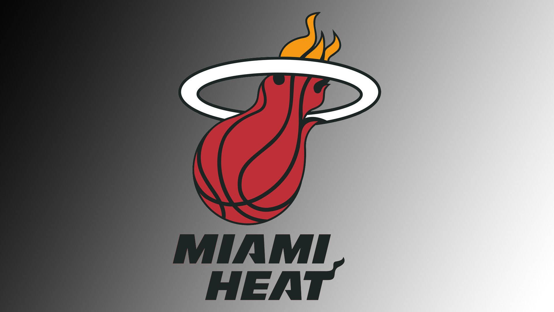 The Miami Heat's striking logo on a sleek black background. Wallpaper