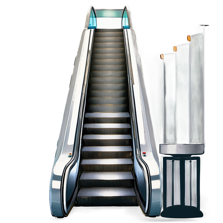 Sleek Office Building Escalator Png 06242024 PNG