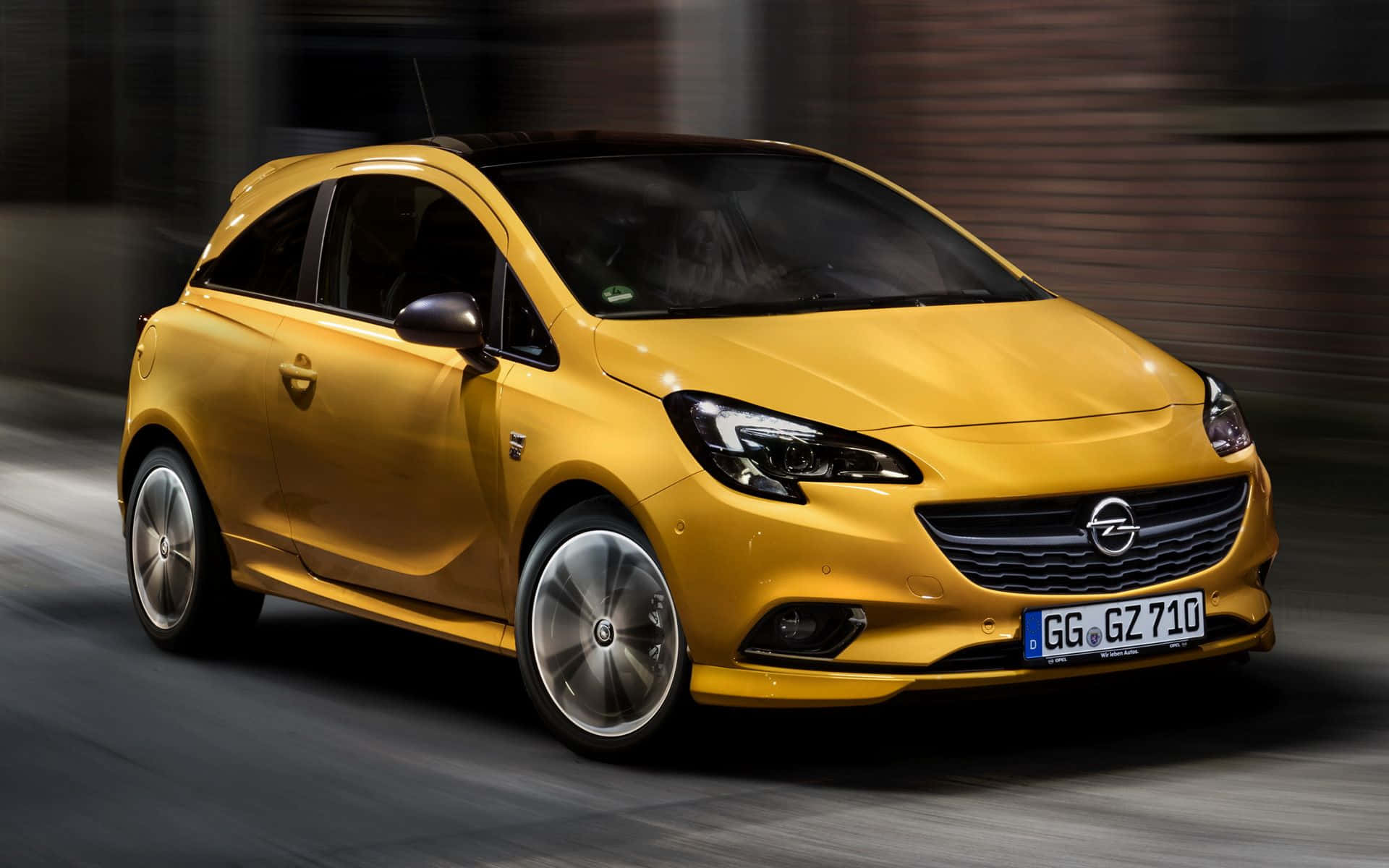 Sleek Opel Corsa In Metallic Finish Wallpaper