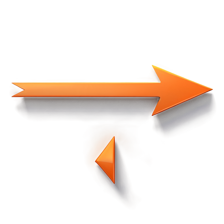 Sleek Orange Arrow Symbol Png 49 PNG