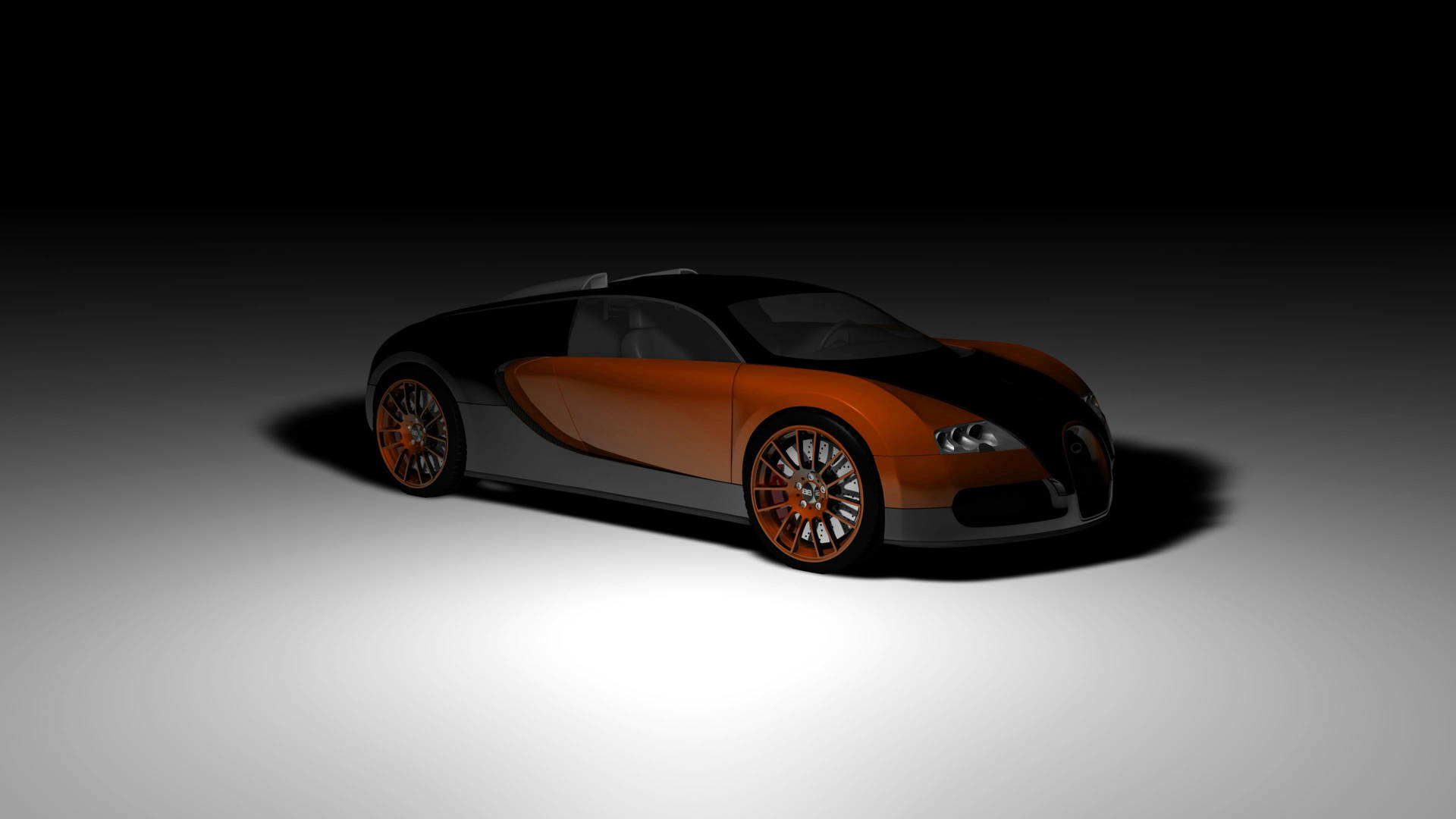 Majestic Orange Bugatti Veyron Unleashed Wallpaper