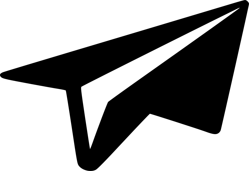 Sleek Paper Plane Silhouette PNG